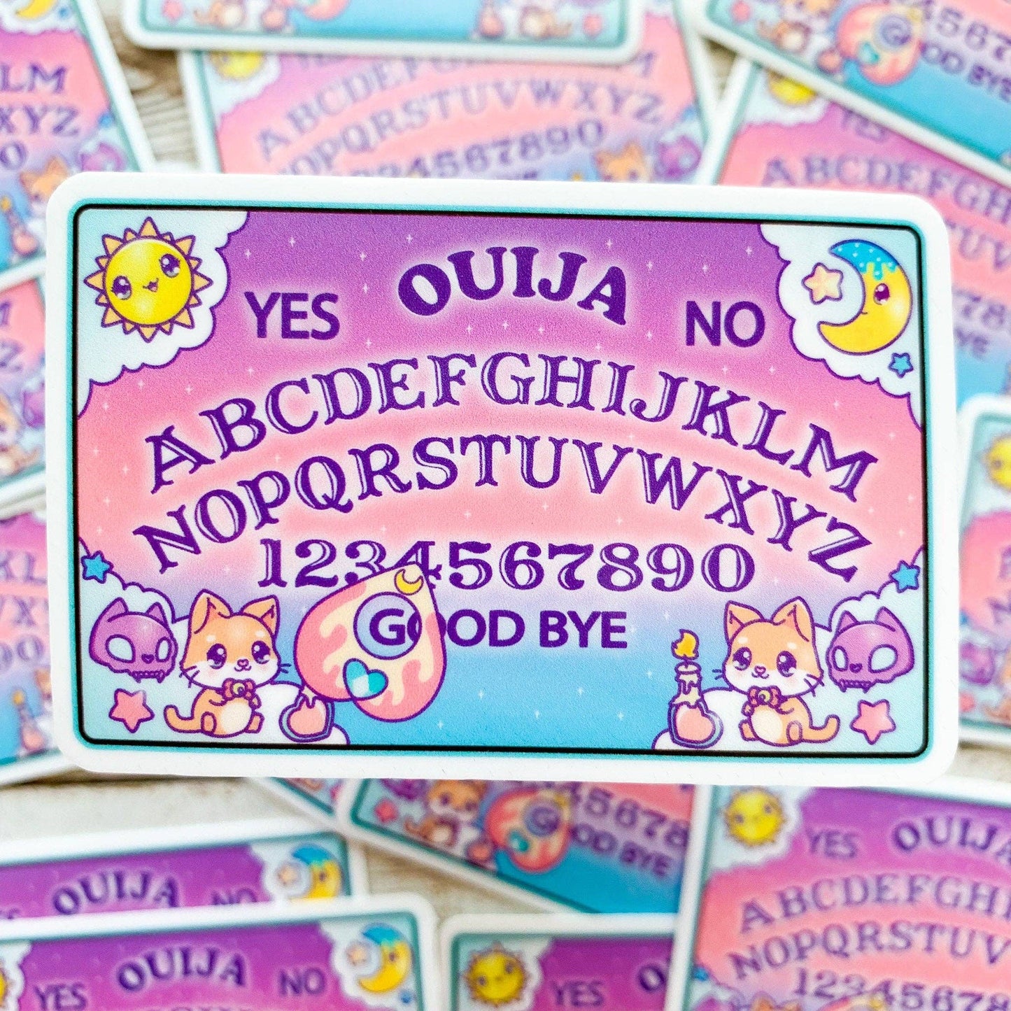 Ouija Board Vinyl Sticker / Waterproof and Weatherproof Vinyl Sticker