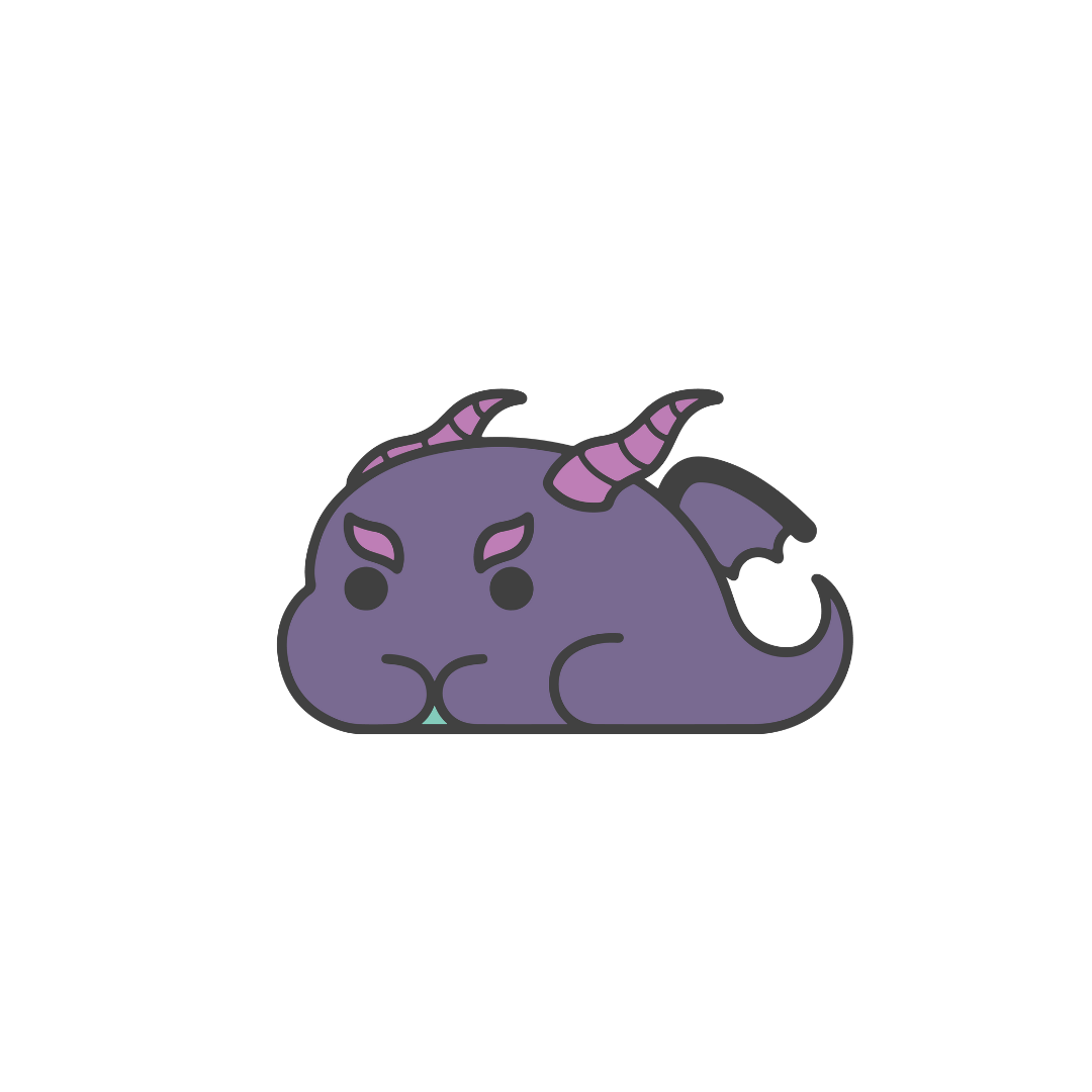 Cheeves the Shadow Drakeling Enamel Pin