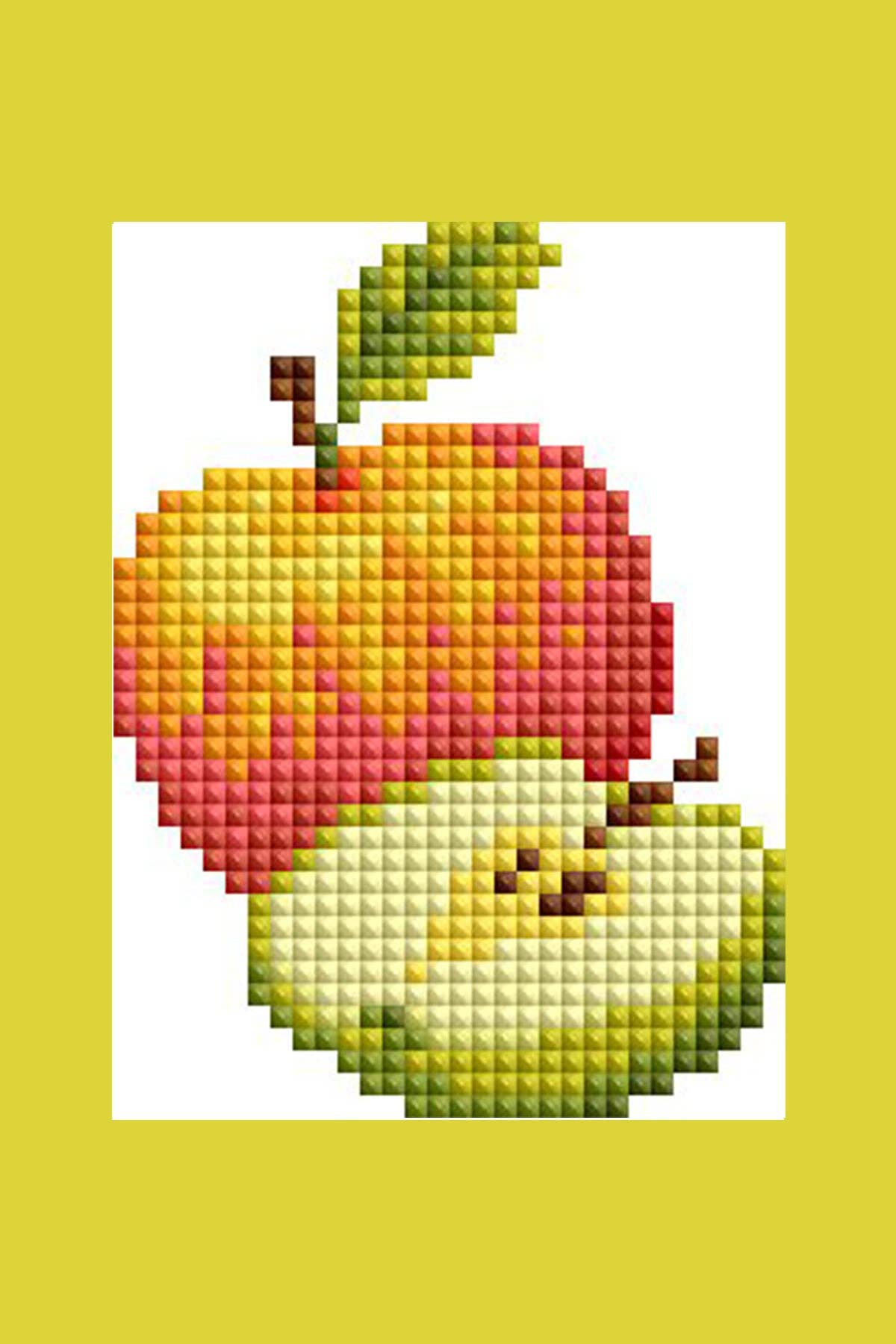 Mini Dazzles™ - Fruits: Square With 18 Colors Including 18 Fairy Dust Diamonds / 4,262 / 4" x 6" (10.2cm x 15.2cm)