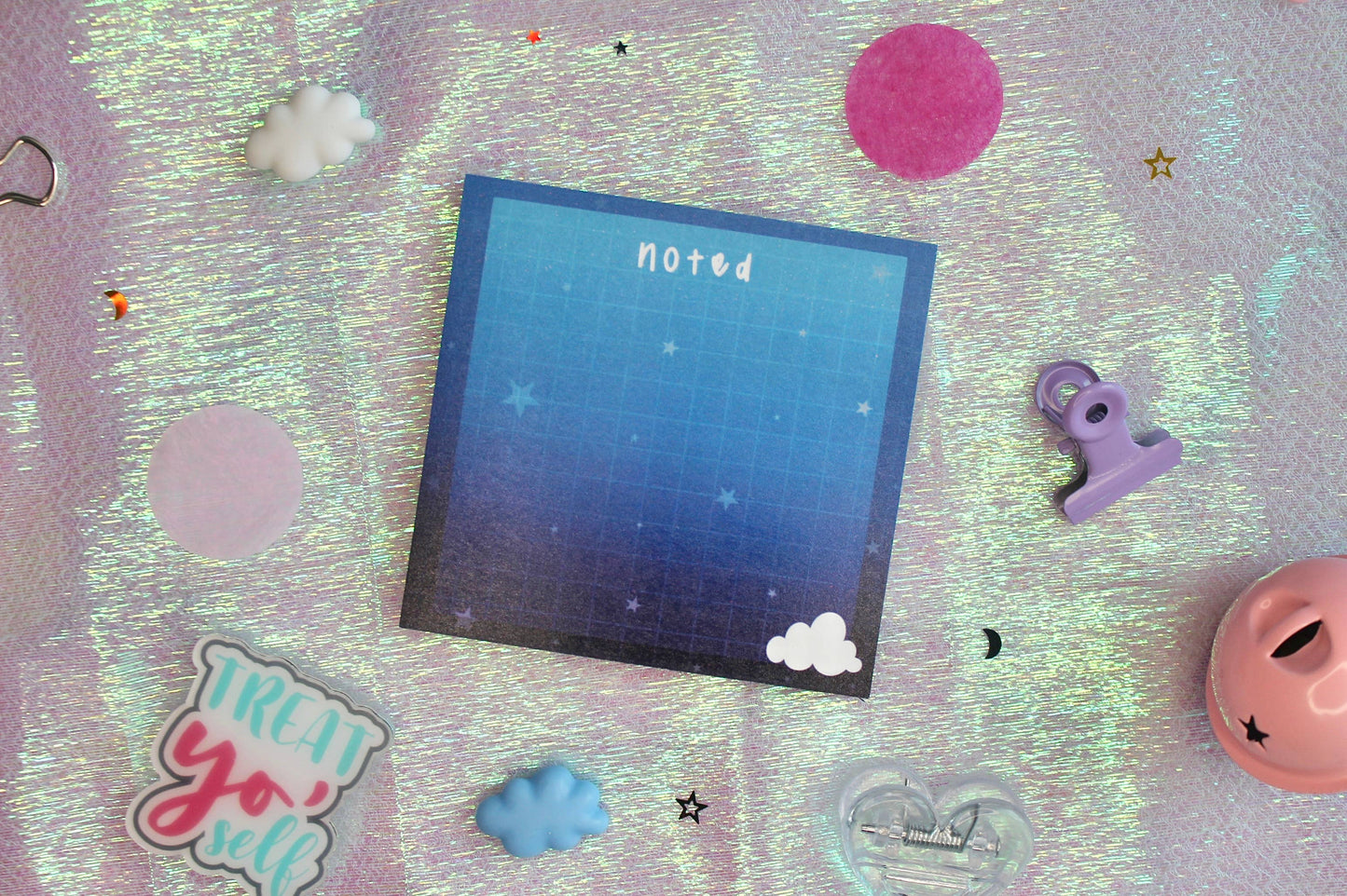Celestial Sticky Notes Post It Aesthetic: Moon Sticky Note