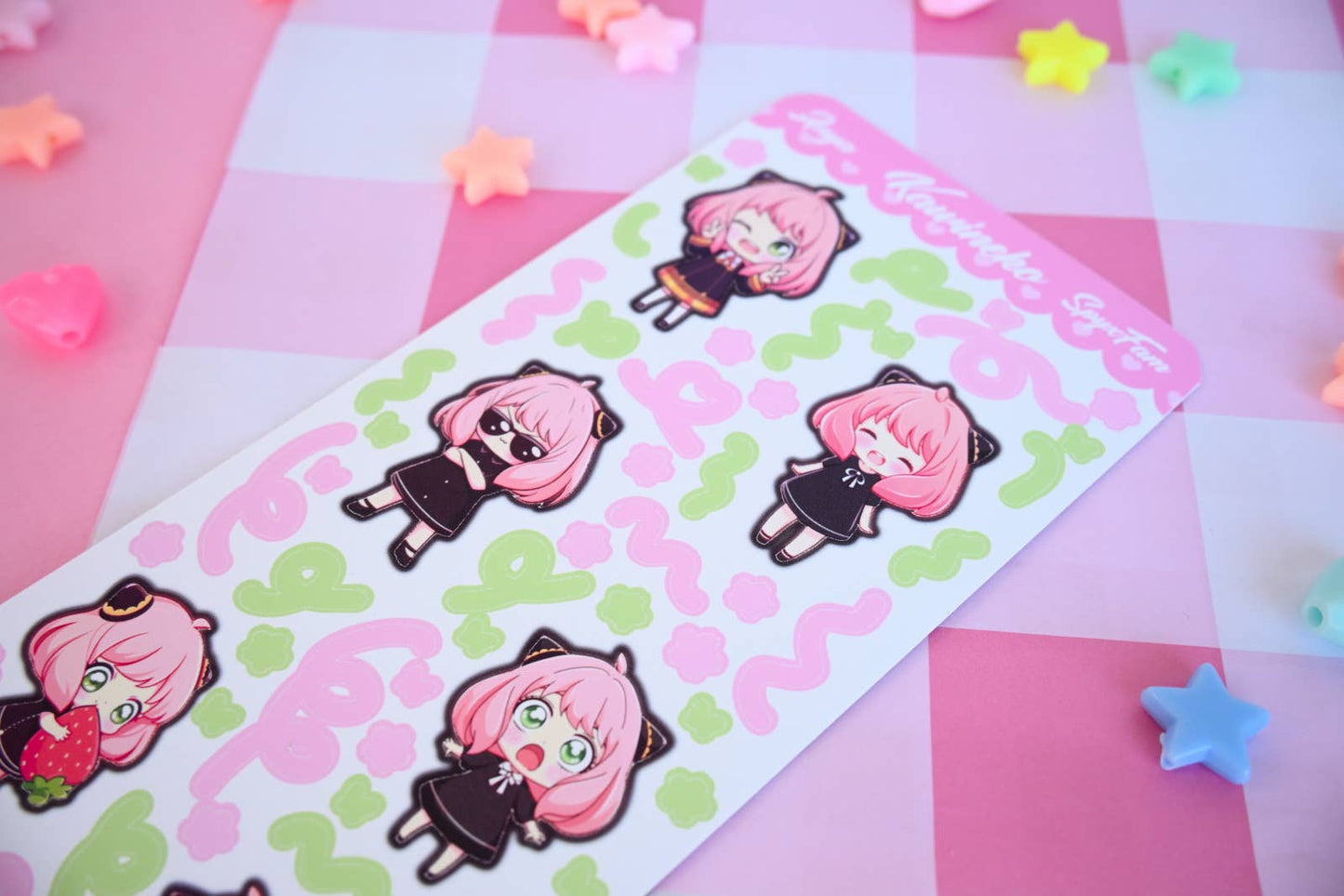 Anya spyxfamily anime manga sticker sheet: Matte paper