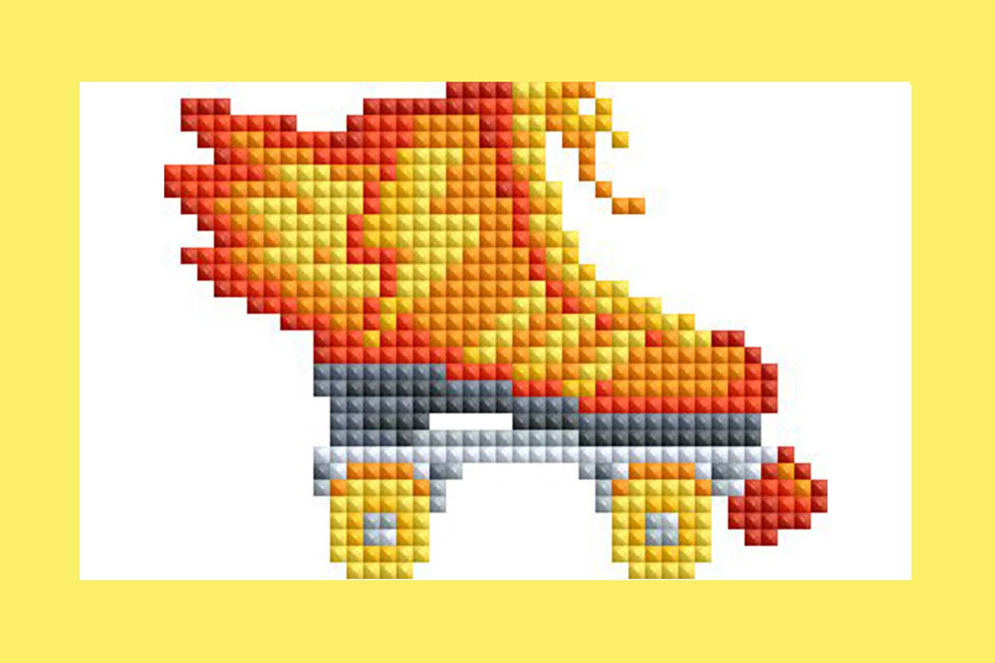 Mini Dazzles™ - Roller Skates: Square With 19 Colors Including 1 AB and 18 Fairy Dust Diamonds / 3,555 / 4" x 6" (10.2cm x 15.2cm)