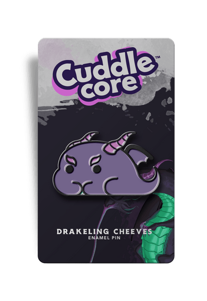 Cheeves the Shadow Drakeling Enamel Pin