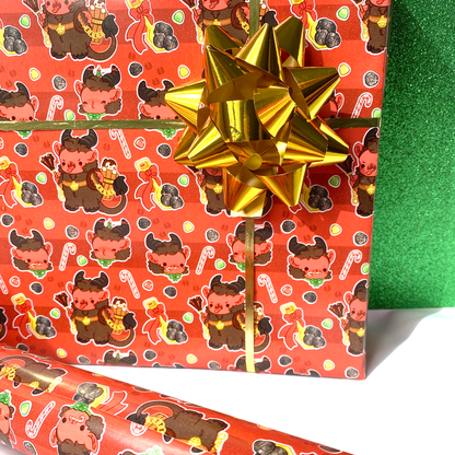 Krampus Naughty List - Christmas Holiday Wrapping Paper