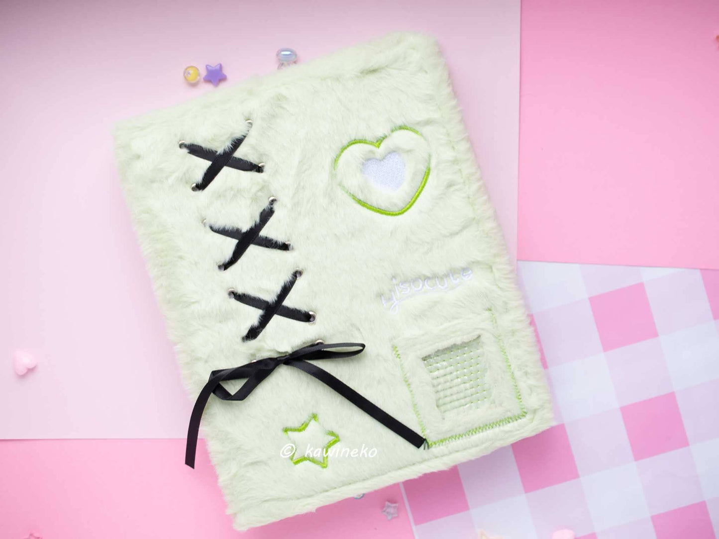 Cute plush A5 binder with inserts can fit 80 photocards: Purple
