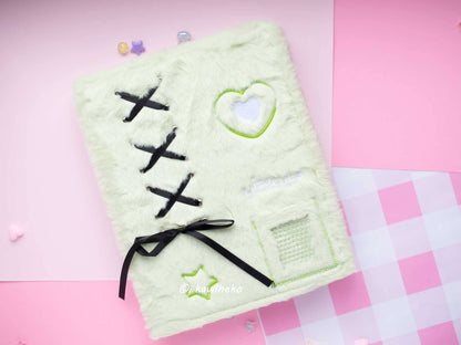 Cute plush A5 binder with inserts can fit 80 photocards: Purple