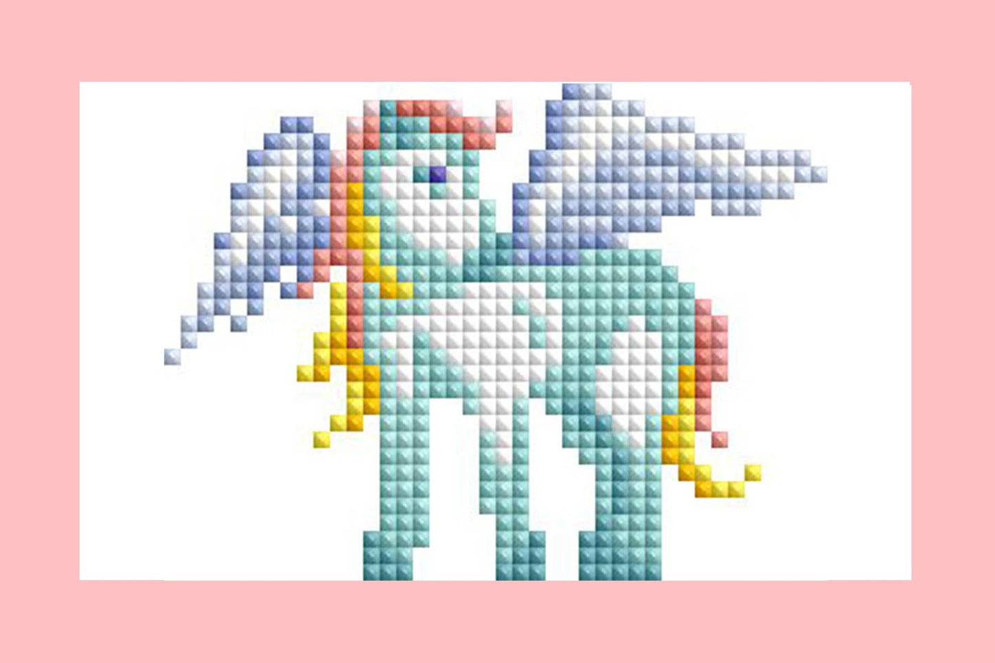 Mini Dazzles™ - Magical Ponies: Square With 18 Colors Including 2 ABs and 16 Fairy Dust Diamonds / 4,079 / 4" x 6" (10.2cm x 15.2cm)