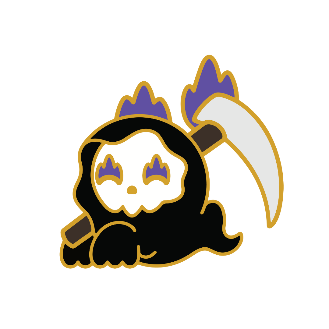 Mori the Mini Reaper Enamel Pin