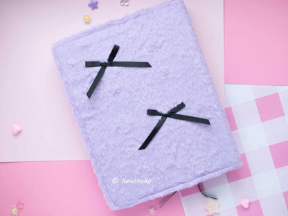 Cute plush A5 binder with inserts can fit 80 photocards: Pink