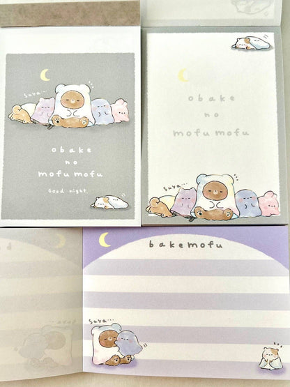 212234 Animal obake no mofu mofu Mini Notepad-10