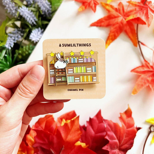 Enamel Pin - Bookshelf (Interactive Slider)