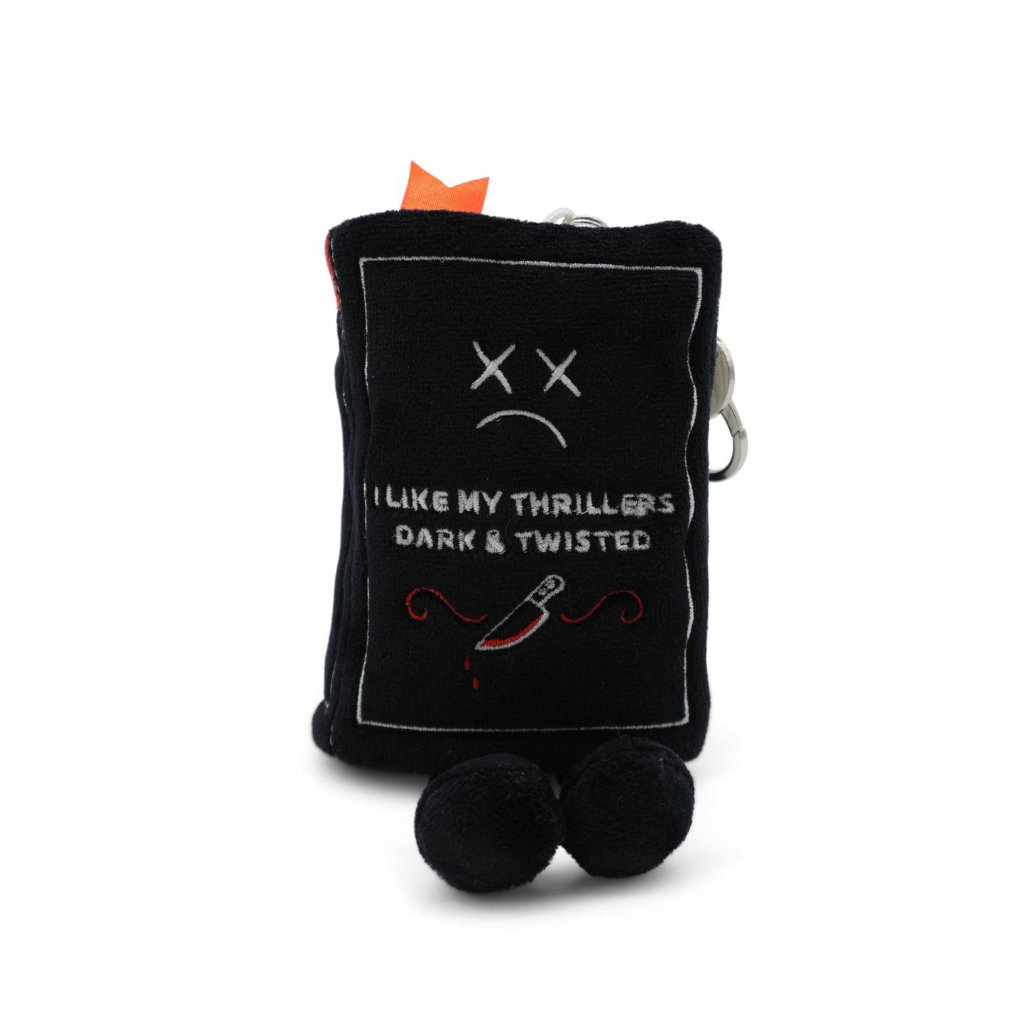 "I Like My Thrillers Dark & Twisted" Book Plush Bag Charm