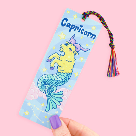 Capricorn Zodiac Bookish Horoscope Bookmark with Tassel