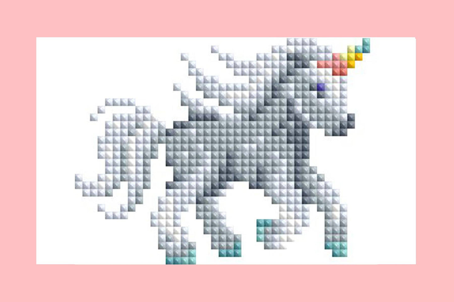 Mini Dazzles™ - Magical Ponies: Square With 18 Colors Including 2 ABs and 16 Fairy Dust Diamonds / 4,079 / 4" x 6" (10.2cm x 15.2cm)