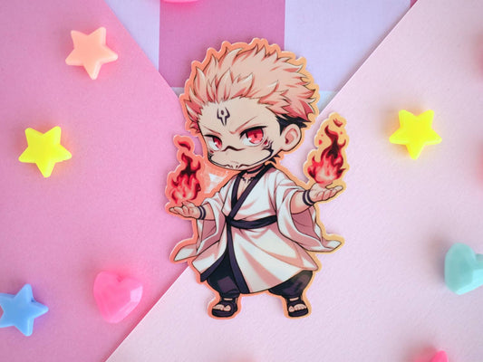 Jjk jujutsu kaisen waterproof Vinyl stickers Die cut : Glossy / 3 inches