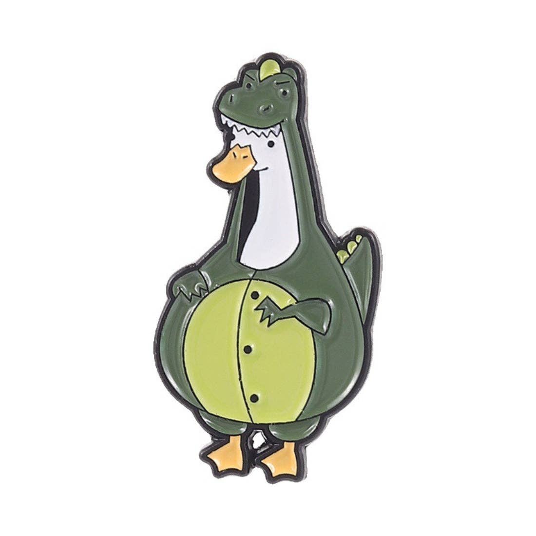 Pinori - Playful Character Enamel Pin: White