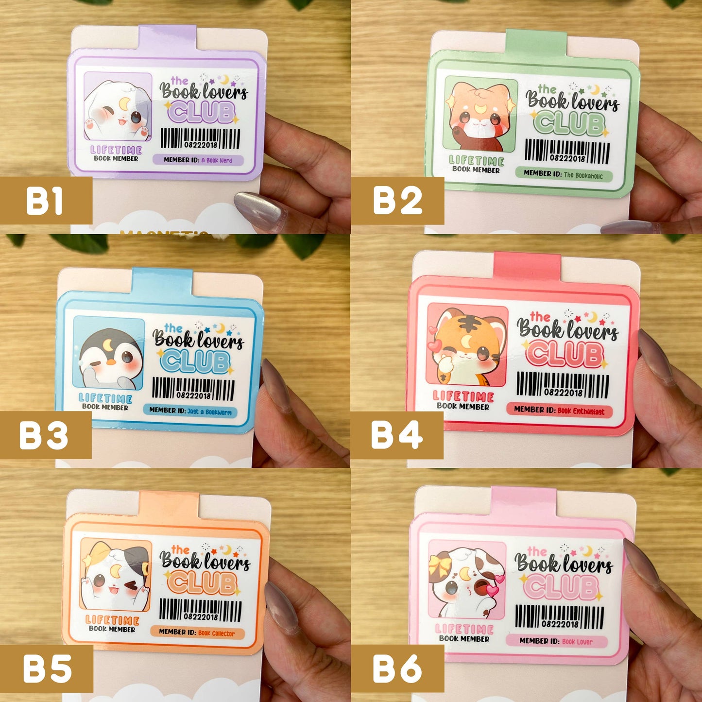 Book Lovers Club Friends Magnetic Bookmark: B2: The Bookaholic - Mochi