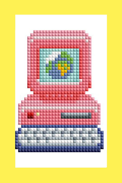 Mini Dazzles™ - 90s: Square With 25 Colors Including 1 AB and 1 Electro Diamond and 1 Iridescent Diamond and 1 Frosted Diamond and 21 Fairy Dust Diamonds / 4,629 / 4" x 6" (10.2cm x 15.2cm)