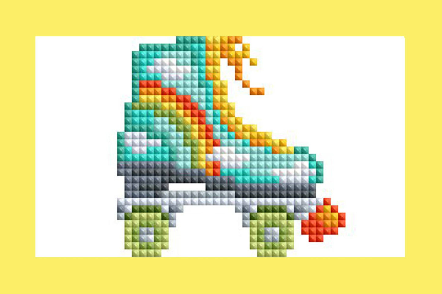 Mini Dazzles™ - Roller Skates: Square With 19 Colors Including 1 AB and 18 Fairy Dust Diamonds / 3,555 / 4" x 6" (10.2cm x 15.2cm)