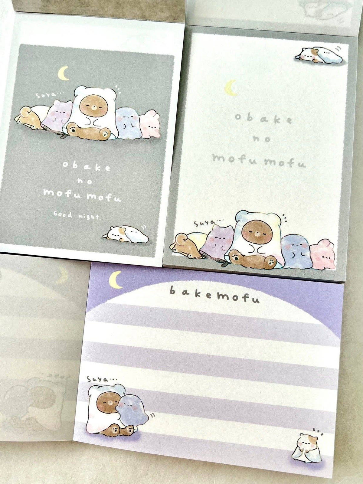 212234 Animal obake no mofu mofu Mini Notepad-10