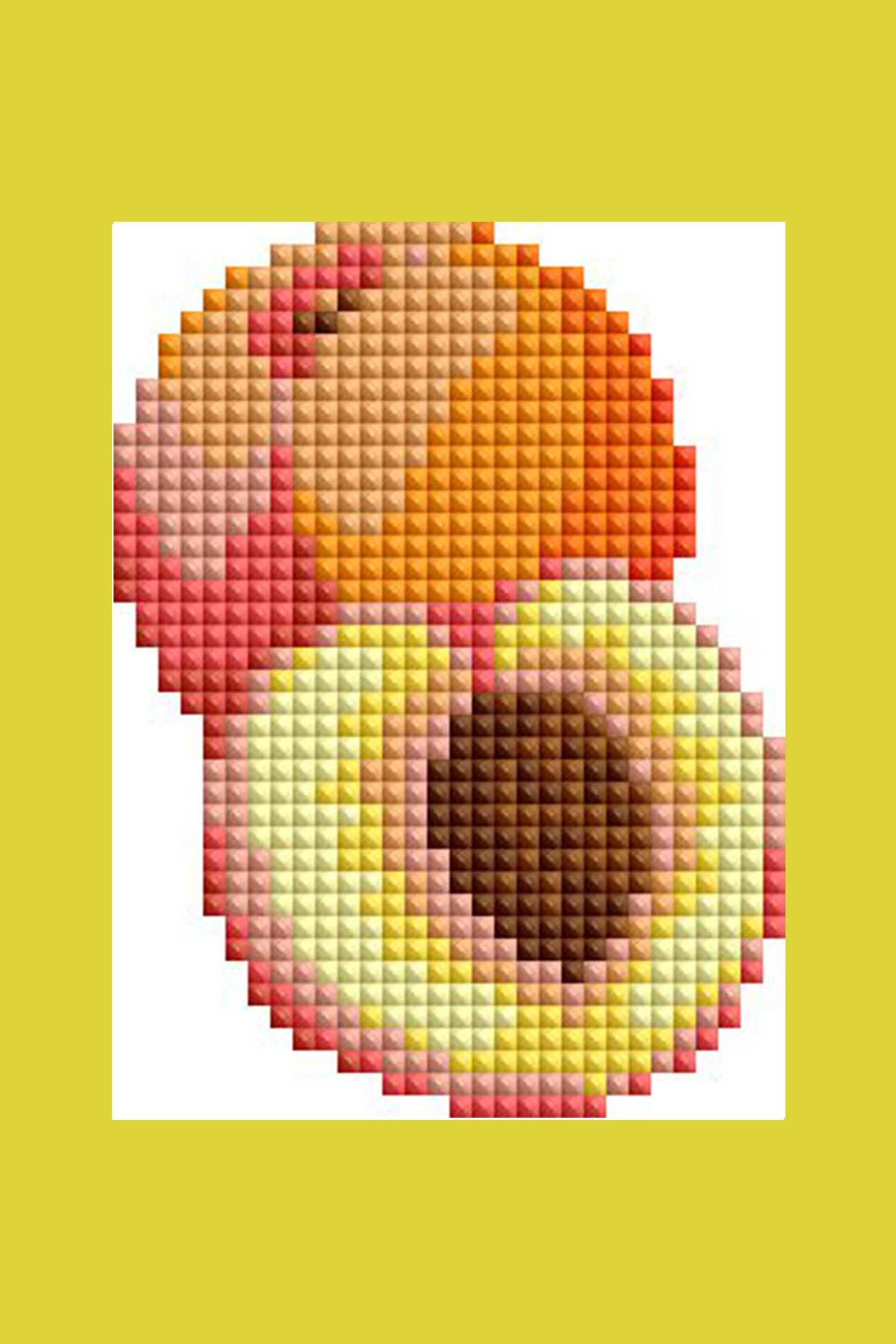 Mini Dazzles™ - Fruits: Square With 18 Colors Including 18 Fairy Dust Diamonds / 4,262 / 4" x 6" (10.2cm x 15.2cm)