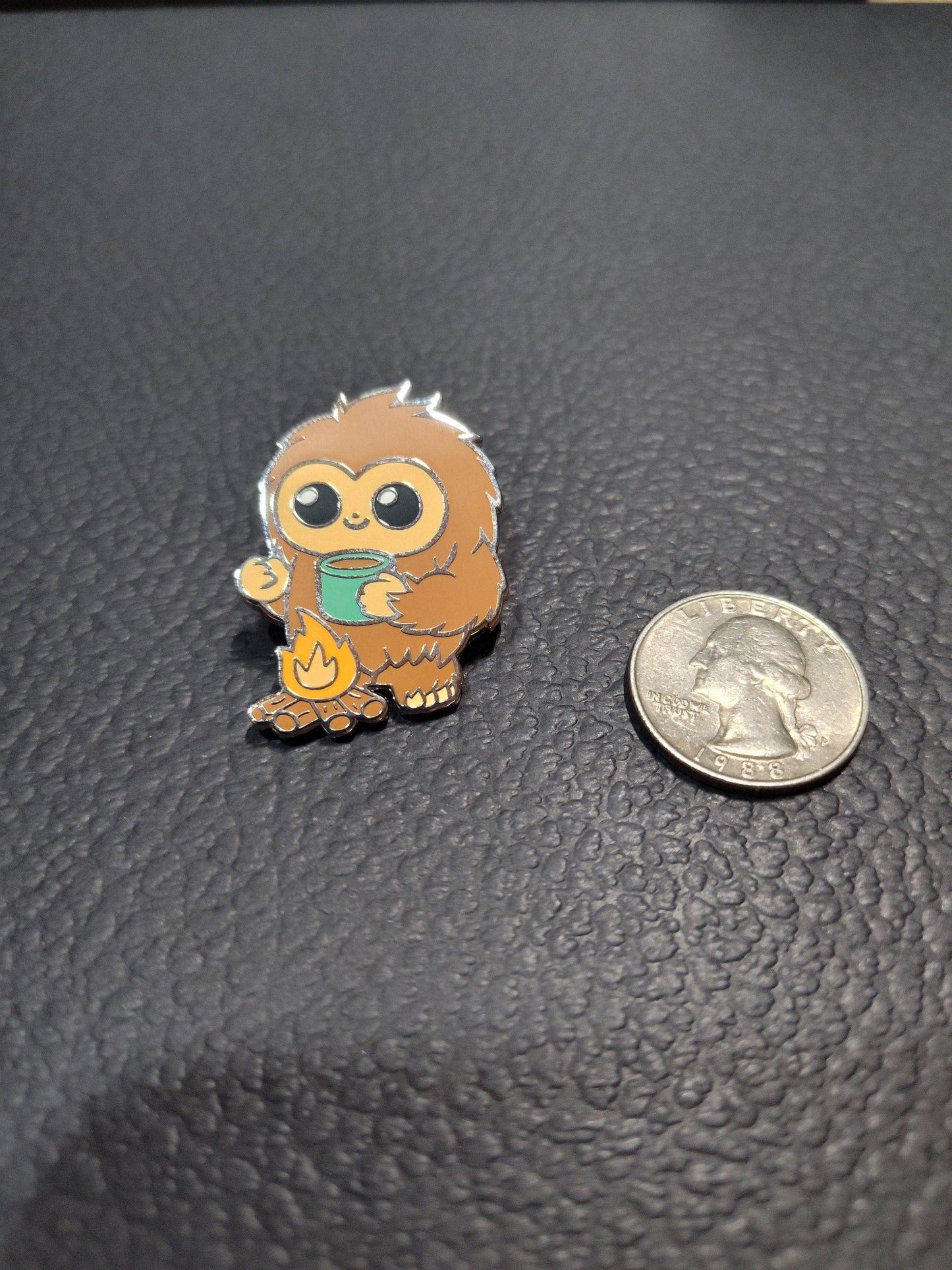 Bigfoot & Coffee  Enamel Pin - Sasquatch Pin