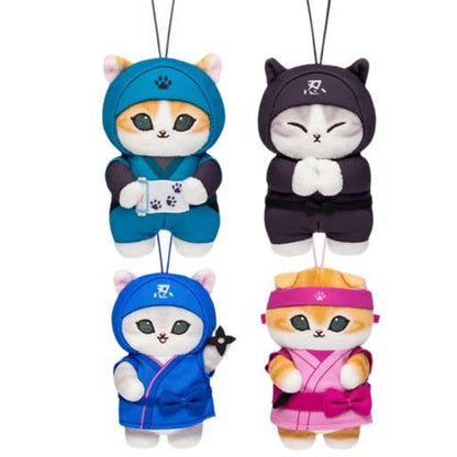 Mofusand Ninja Nyan Mascot Plush Key - Blue Ninja