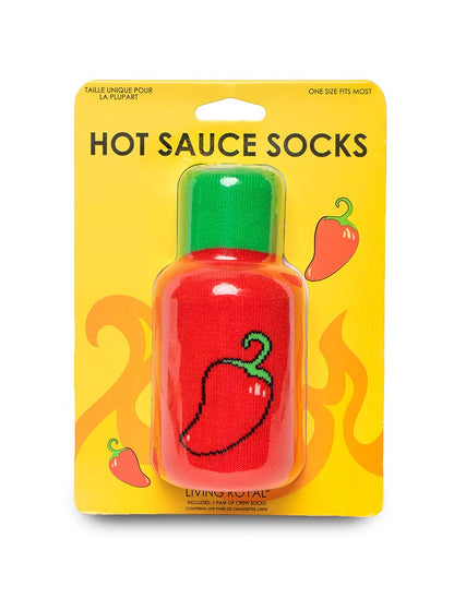 3D Packaged Crew Socks - Hot Sauce - "Spicy" Pepper - Red