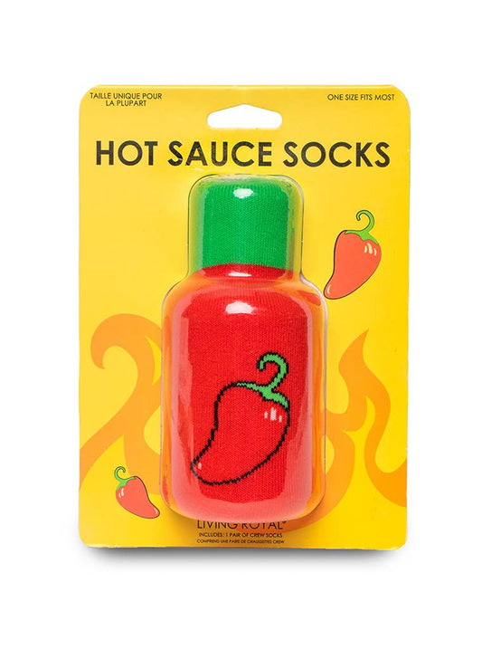 3D Packaged Crew Socks - Hot Sauce - "Spicy" Pepper - Red