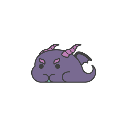 Cheeves the Shadow Drakeling Enamel Pin