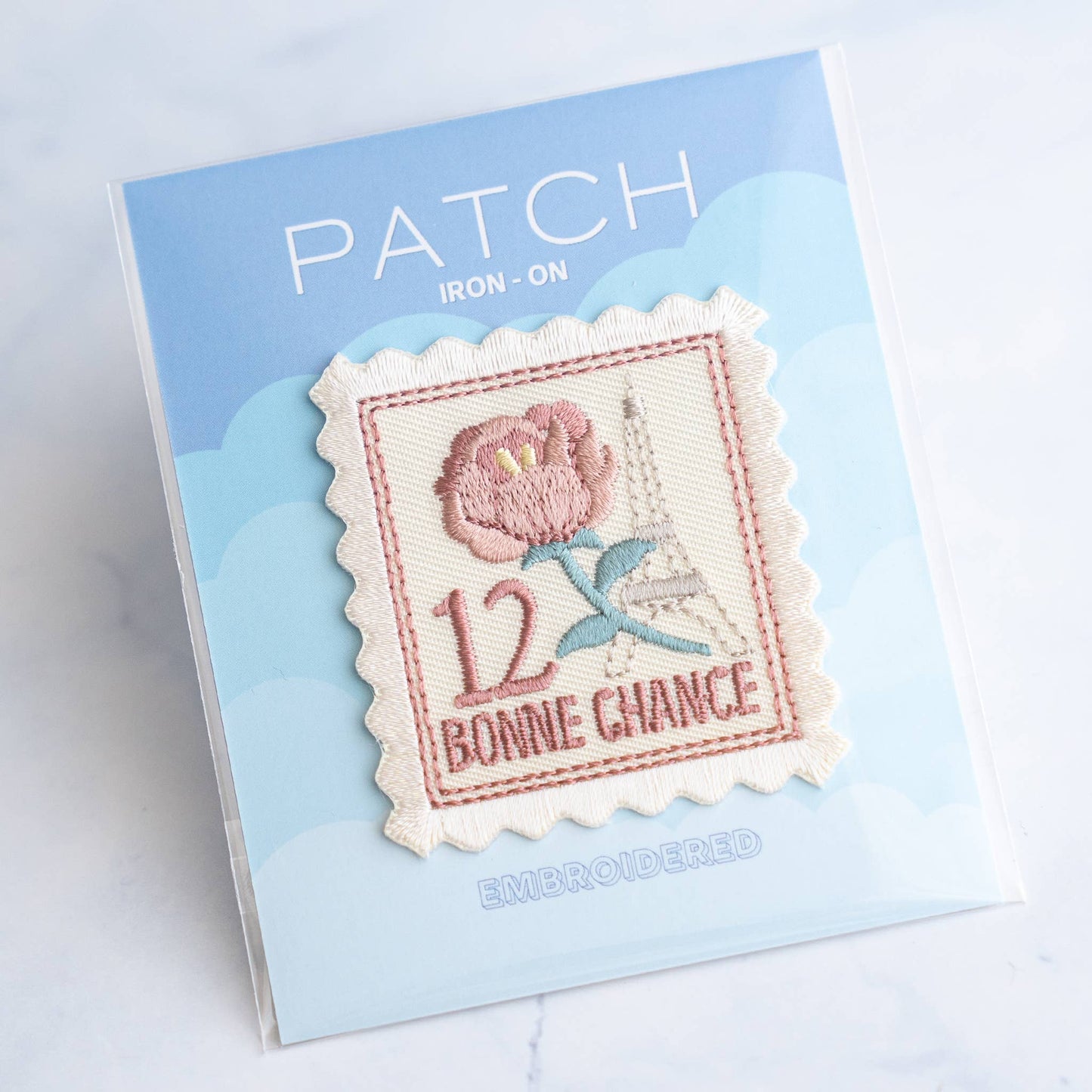 Vintage Stamps Patches - Iron on Patch: Peace Dove Stamp
