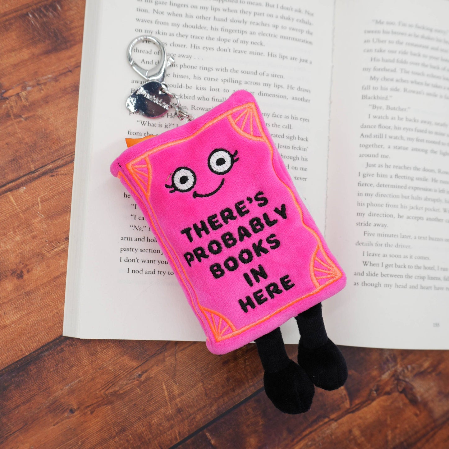 "There's Probably Books In Here" Book Plush Bag Charm
