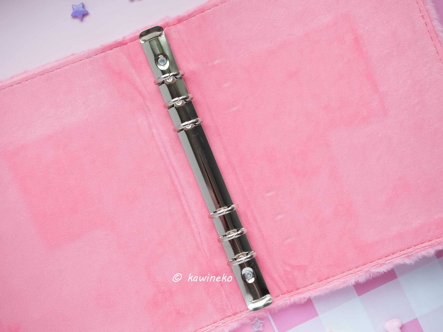 Cute plush A5 binder with inserts can fit 80 photocards: Purple