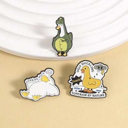 Pinori - Playful Character Enamel Pin: YLWRED