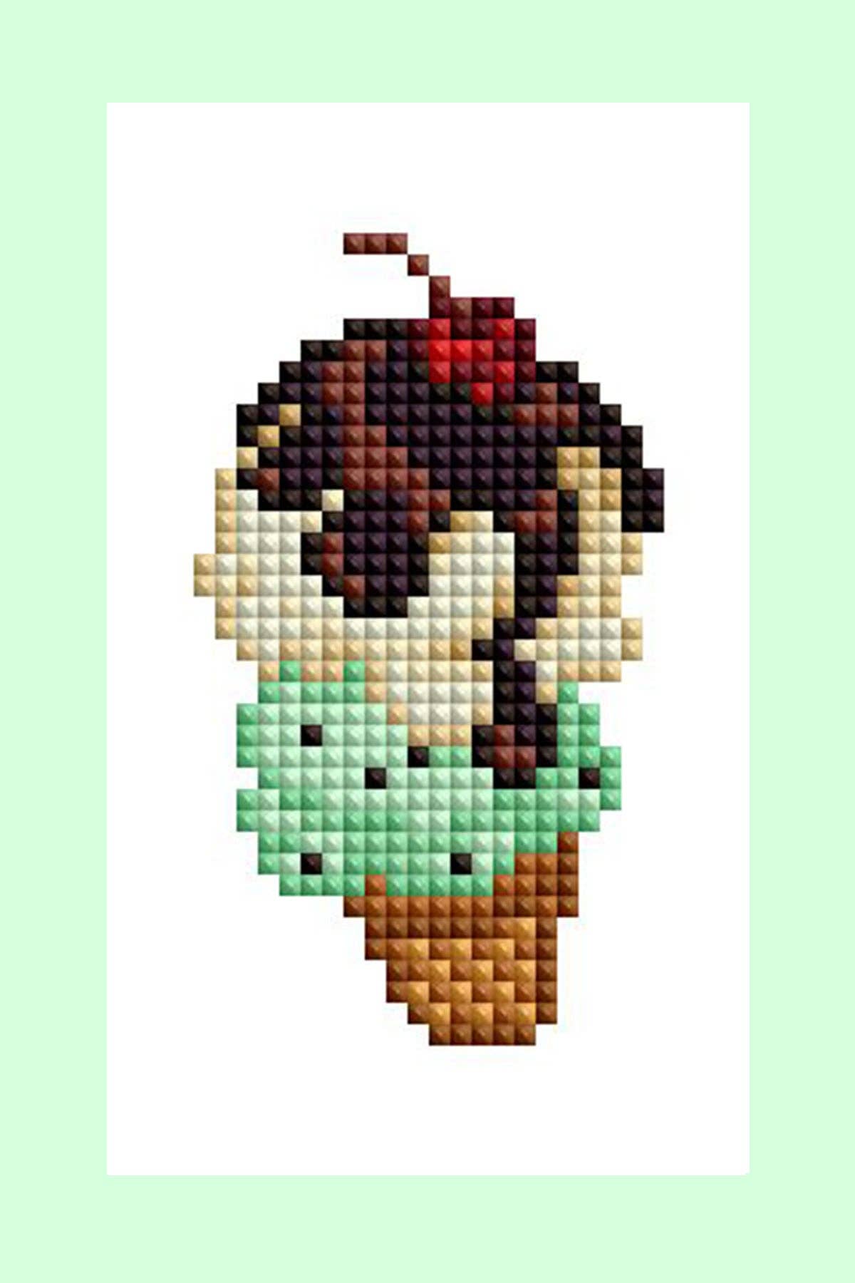 Mini Dazzles™ - 50s Diner Food: Square With 23 Colors Including 2 ABs and 1 Iridescent Diamond and 20 Fairy Dust Diamonds / 3,156 / 4" x 6" (10.2cm x 15.2cm)