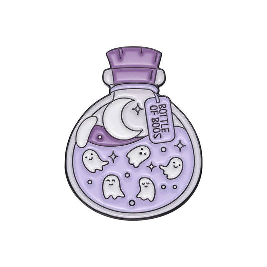 Pinori - Whimsical Potion Planet Enamel Pin: Purple
