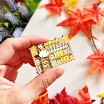 Enamel Pin - Bookshelf (Interactive Slider)