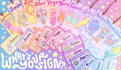 Aries Zodiac Bookish Horoscope Bookmark with Tassel