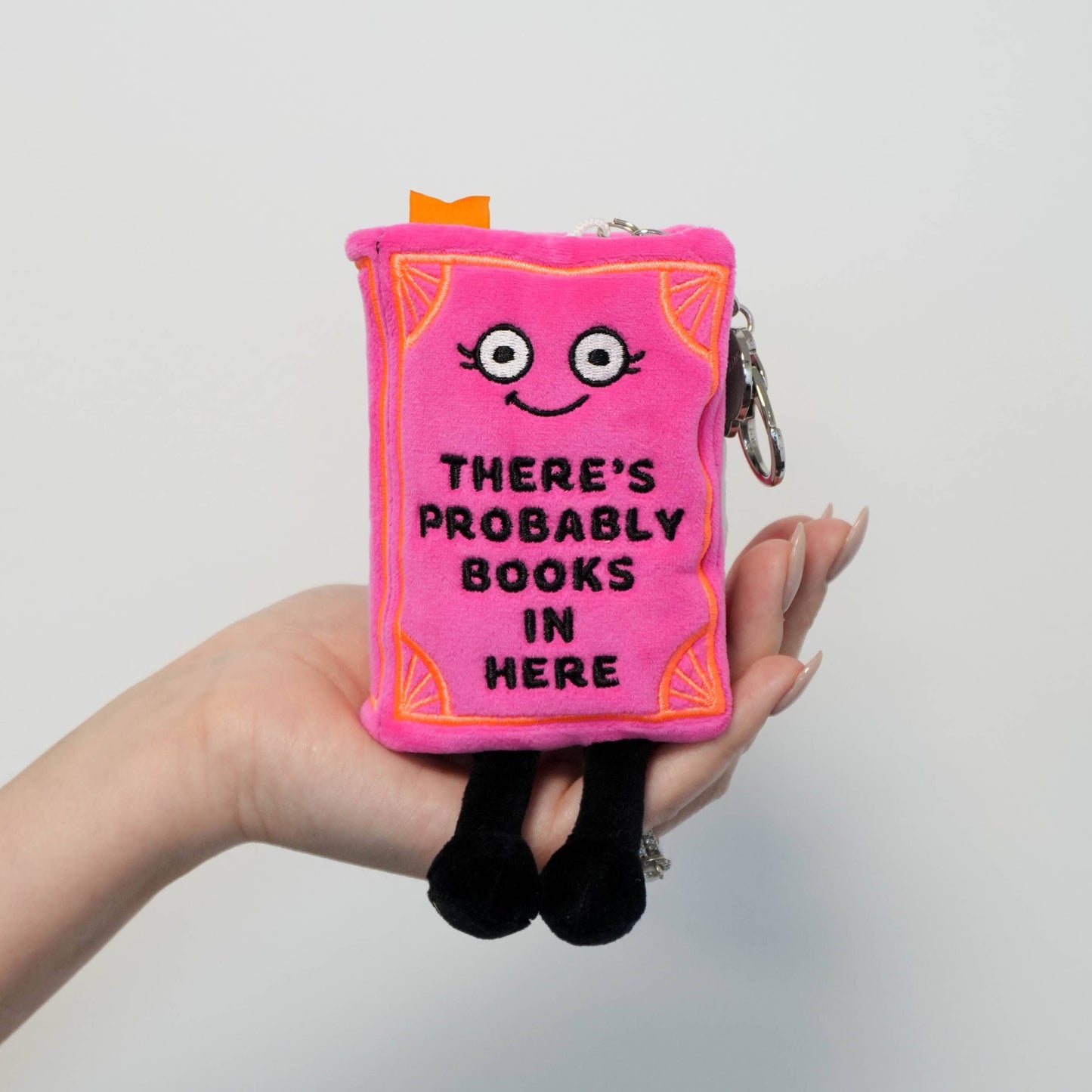 "There's Probably Books In Here" Book Plush Bag Charm