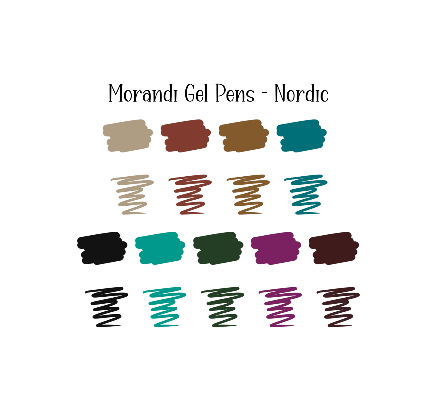 Morandi Gel Pens - 4 Color Options or Bundle: Salty