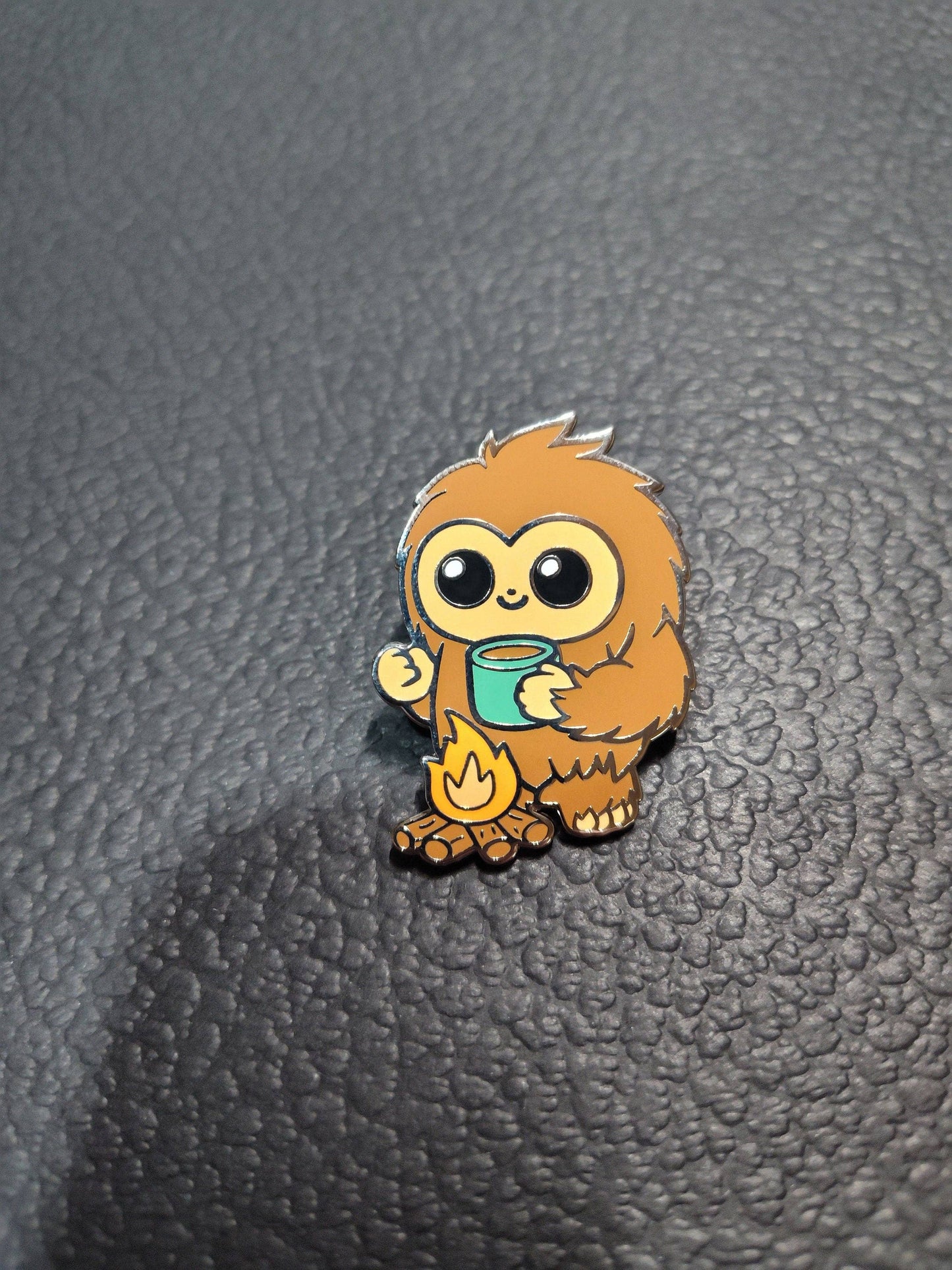 Bigfoot & Coffee  Enamel Pin - Sasquatch Pin