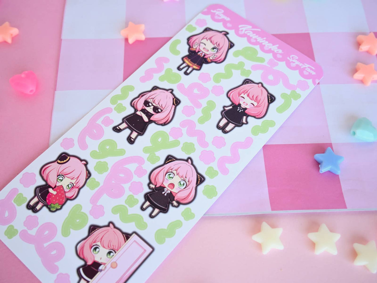 Anya spyxfamily anime manga sticker sheet: Matte paper
