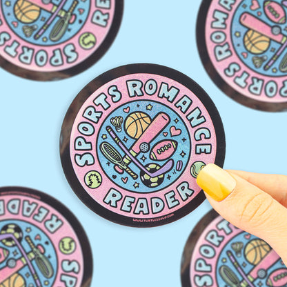 Sports Romance Reader | Bookish | Holo | Vinyl Sticker