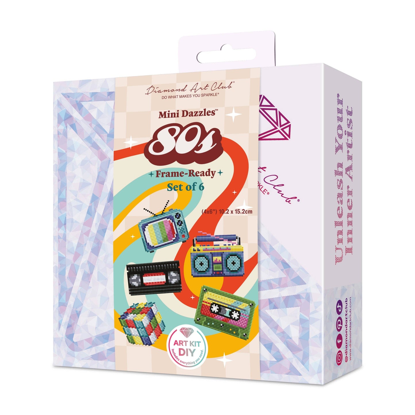 Mini Dazzles™ - 80s: Square With 21 Colors Including 21 Fairy Dust Diamonds / 5,110 / 4" x 6" (10.2cm x 15.2cm)