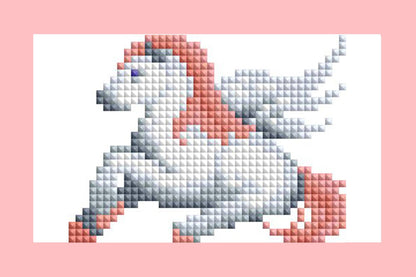 Mini Dazzles™ - Magical Ponies: Square With 18 Colors Including 2 ABs and 16 Fairy Dust Diamonds / 4,079 / 4" x 6" (10.2cm x 15.2cm)