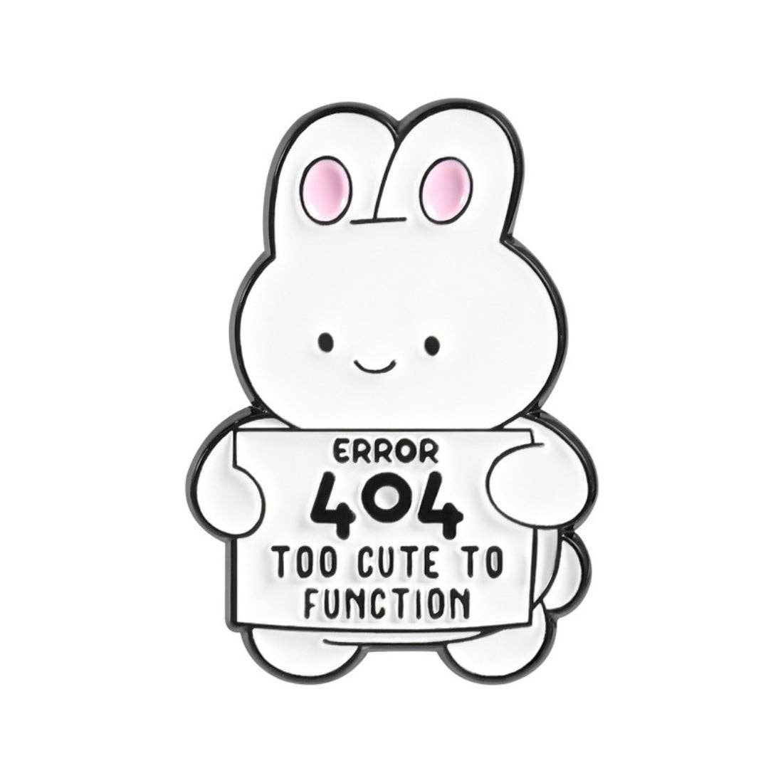 Pinori - Playful Character Enamel Pin: White