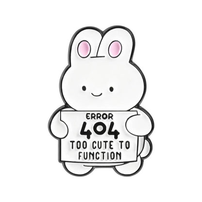 Pinori - Playful Character Enamel Pin: White