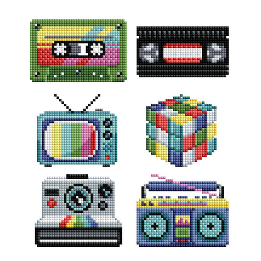 Mini Dazzles™ - 80s: Square With 21 Colors Including 21 Fairy Dust Diamonds / 5,110 / 4" x 6" (10.2cm x 15.2cm)