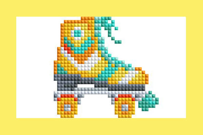 Mini Dazzles™ - Roller Skates: Square With 19 Colors Including 1 AB and 18 Fairy Dust Diamonds / 3,555 / 4" x 6" (10.2cm x 15.2cm)