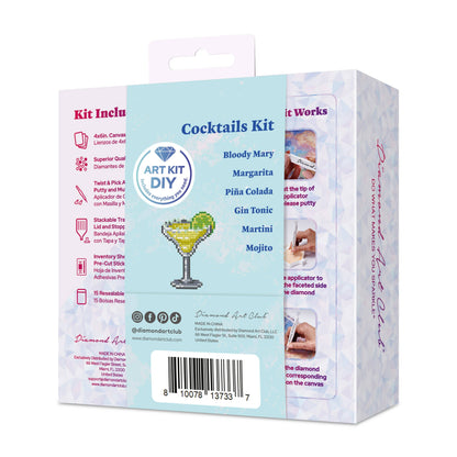 Mini Dazzles™ - Cocktails: Square With 19 Colors Including 1 AB and 18 Fairy Dust Diamonds / 3,760 / 4" x 6" (10.2cm x 15.2cm)